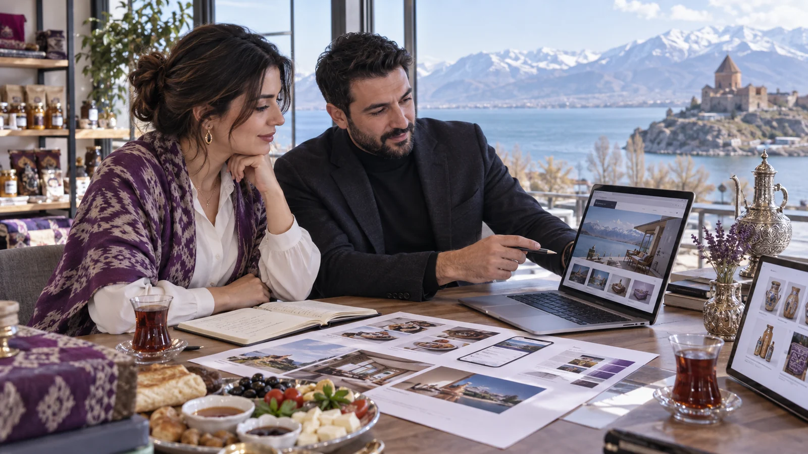 Van web tasarım firmalarının rezervasyon ve çok dilli e-ticaret çözümlerini inceleyen işletme sahibi